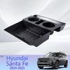 For Hyundai Santa Fe 2024 2025 Car Center Console Box Central Lower Layer Storage Tray Organizer Stowing Tidying Accessories