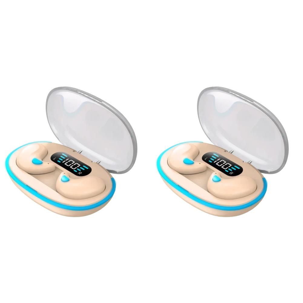 1/2Pcs X55 Wireless Earbuds BT 5.3 Noise Cancelling Sense-Free Micro Sleep Earbuds Touch Control Open Ear Headsets for Sleep