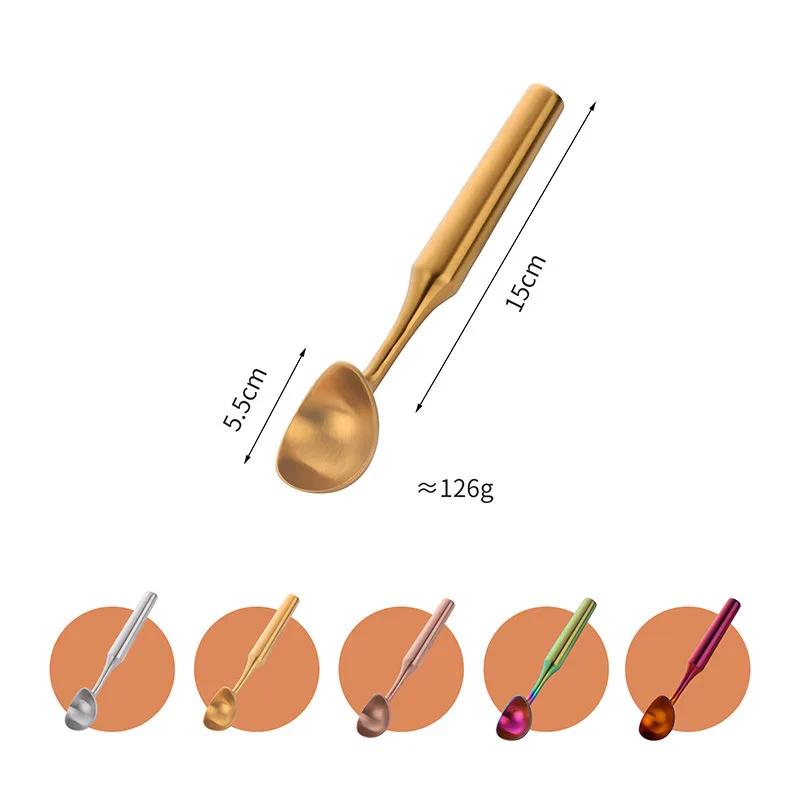 1 Stück Eisportionierer Stacks Edelstahl Eiscreme Bagger Antihaft-Fruchteiskugel Maker Wassermeloneneis Löffel Werkzeug