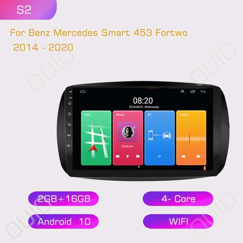 

2din 9-дюймовый Ips HD автомобильный радиоприемник мультимедийный плеер Carplay Auto GPS Navi DSP BT без DVD для Benz Mercedes Smart 453 Fortwo 2014 - 2020