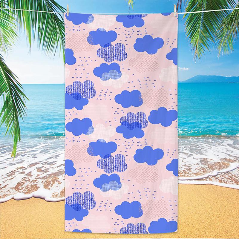 1pc Fruit Printed Beach Towel, Quick Drying and Absorbent Soft Swimming Towel, Multi-functional Sand Proof Beach Towel