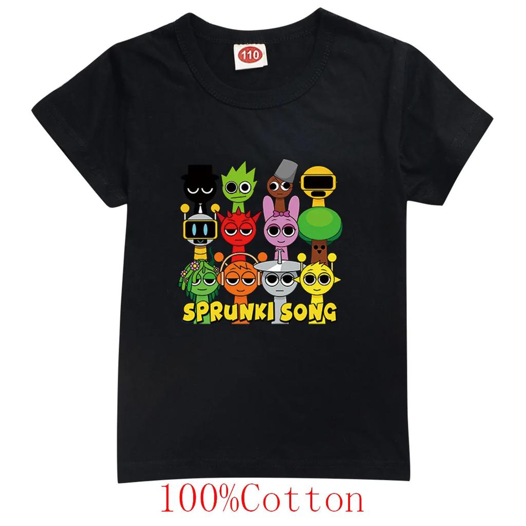 Sprunki Children's Game Incrediblebox Printed T-shirt Short Sleeve