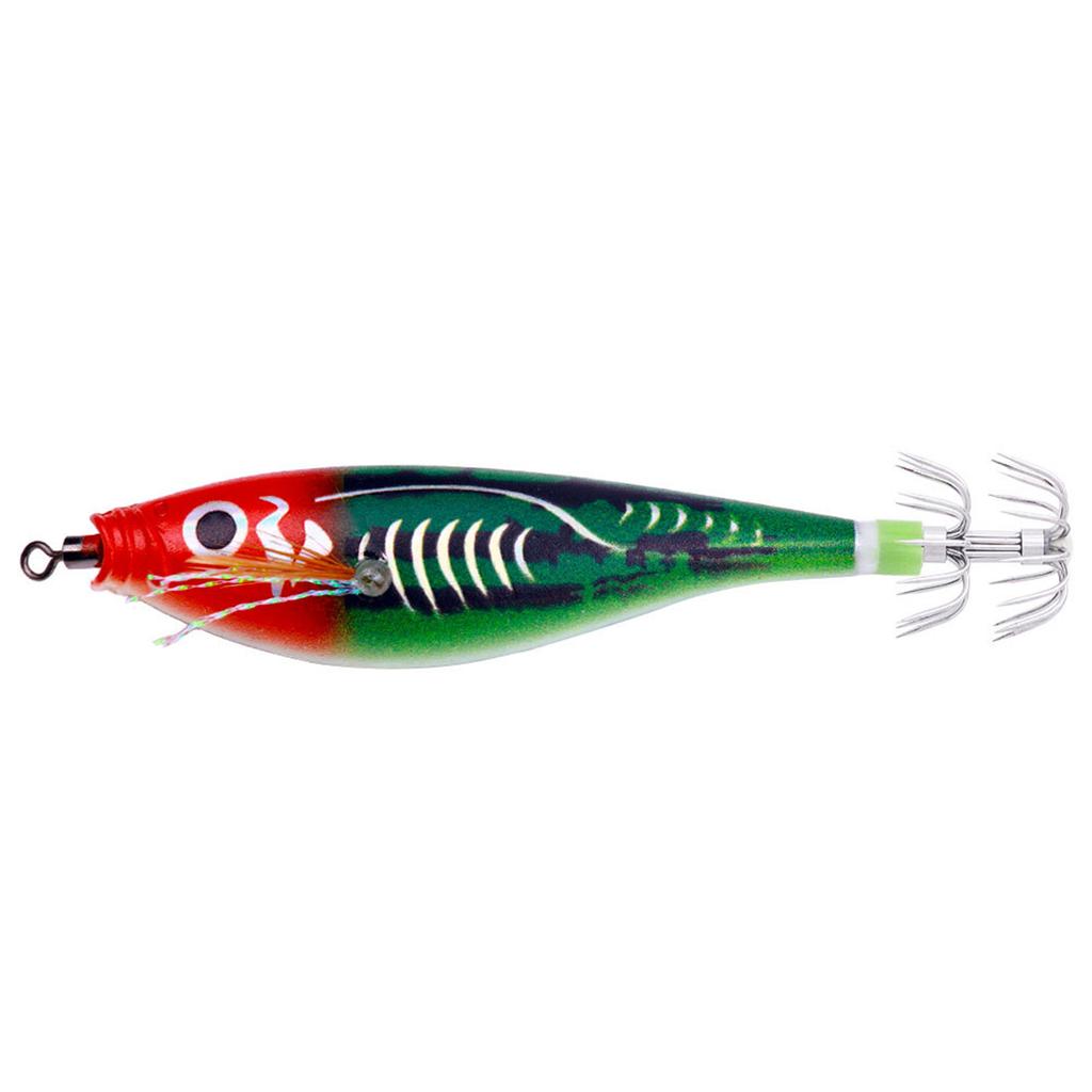 95mm Luminous Squid Hook Baits Fishing Lures Artificial Squid Hook Jigs Octopus Squid Shrimp Fishing Glow Shrimp Lures