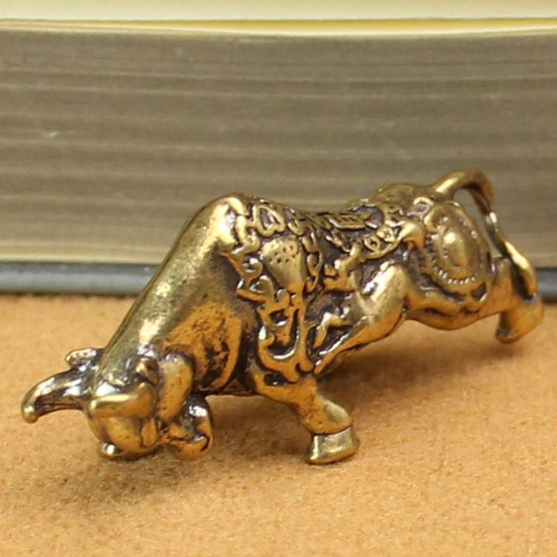 Brass Zodiac Animal Vintage Decoration Brass Statue Wealth Prosperity Chinese Style Antique Copper Miniature Home Decor Crafts