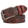 Personalized Men's Leather Belt for Jeans – Customized Carving Cowhide Belt Fashion Accessory
