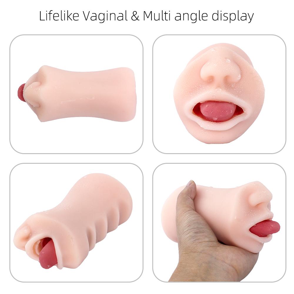Neuer männlicher Masturbator, echte Taschenmuschi, sexy Mund, künstlich, vaginal, Sexspielzeug für Erwachsene für Männer, intim
