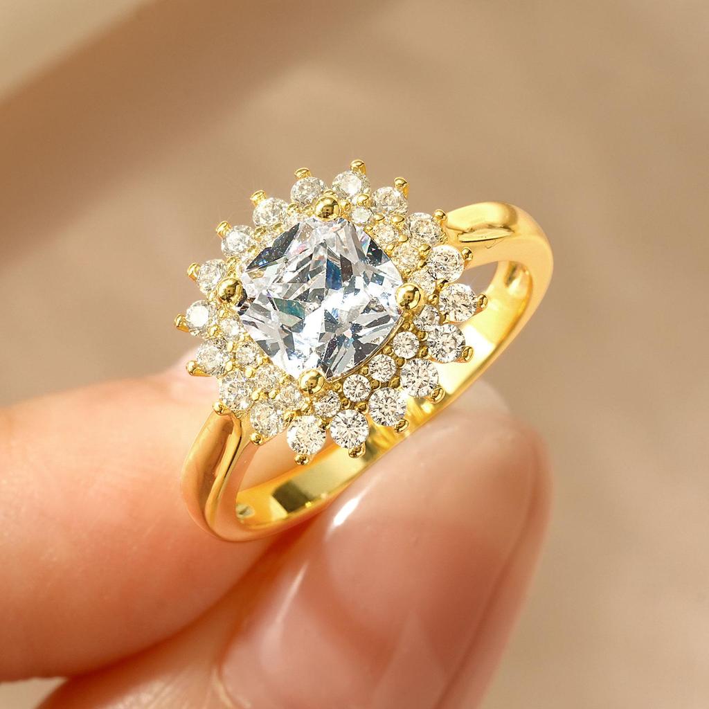 Luxuriöser Schneeflocken Zirkon Ring – Elegantes Design, Vielseitiger Stil für den Weg zur Arbeit