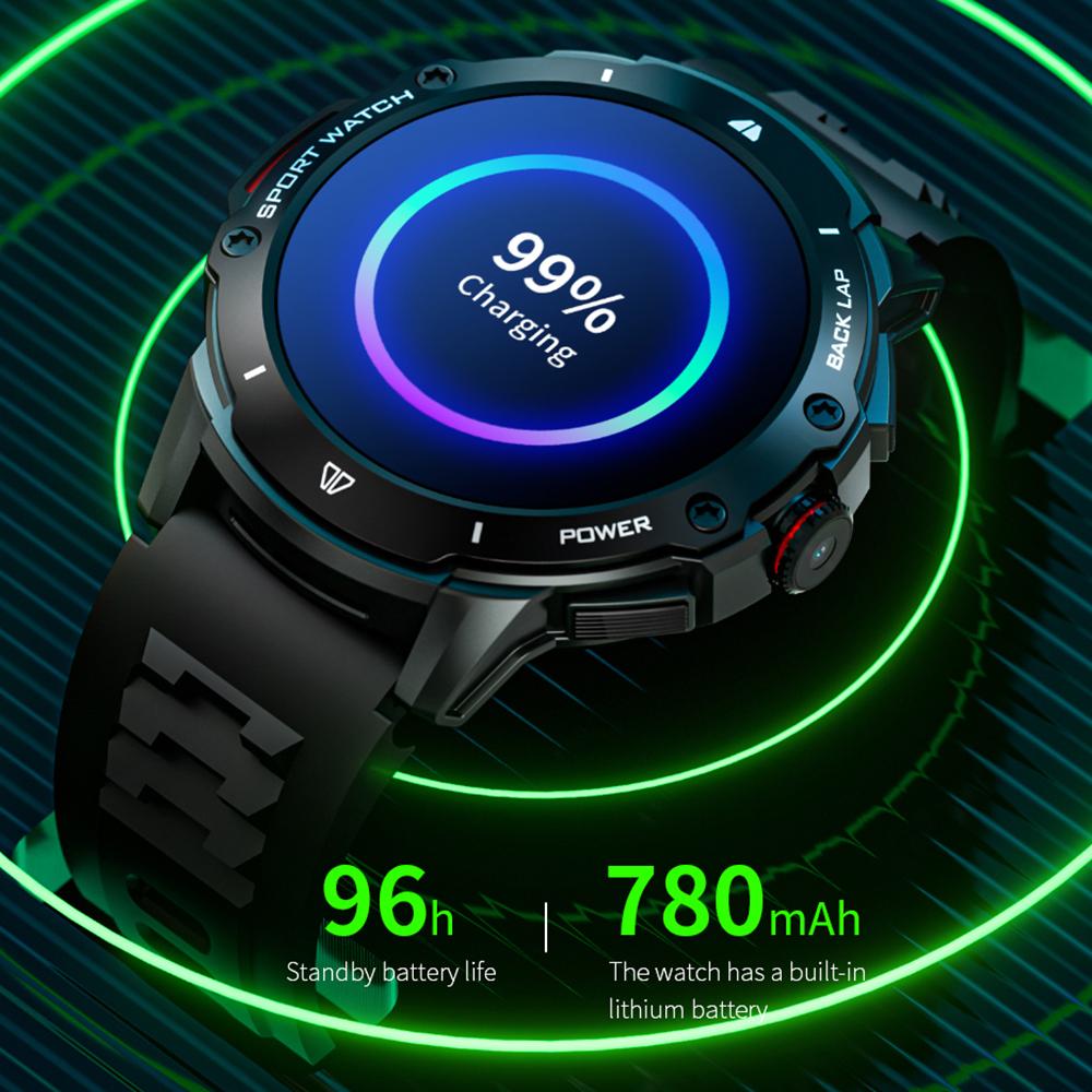 KB08 1.43-inch AMOLED Screen 2+32G Smart Watch 4G SIM Card Android 8.1 Smart Sport Watch, for Europe Asia Africa