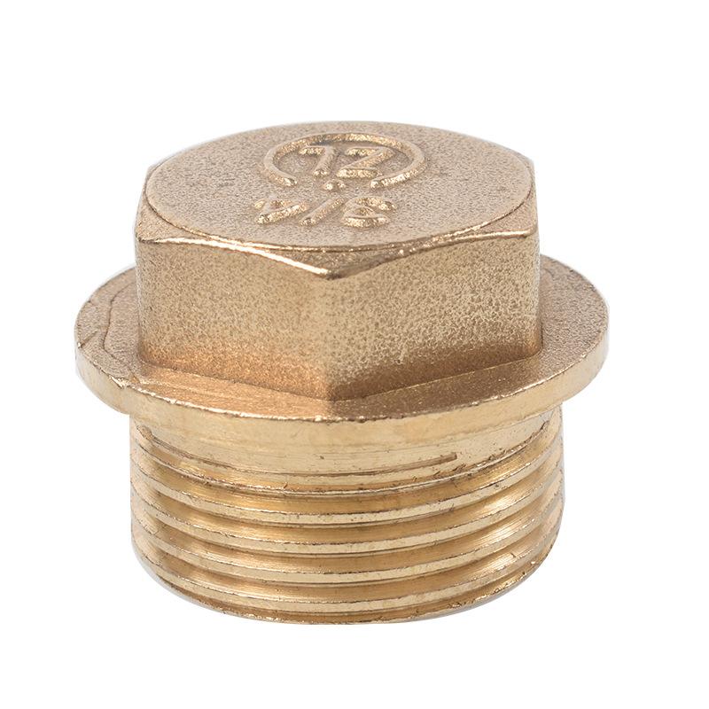 BSP 1/8"1/4"3/8"1/2"3/4'' Male&Female Threaded Brass Pipe Hex Head Brass Stopper End Cap Plug Plumbing Fitting Connector Adapter