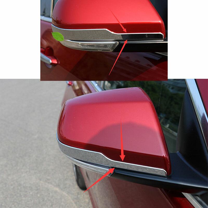 Rear View Mirror Strip Cover Trim 2PCS ABS Chrome Fit For Cadillac ATS 2013-