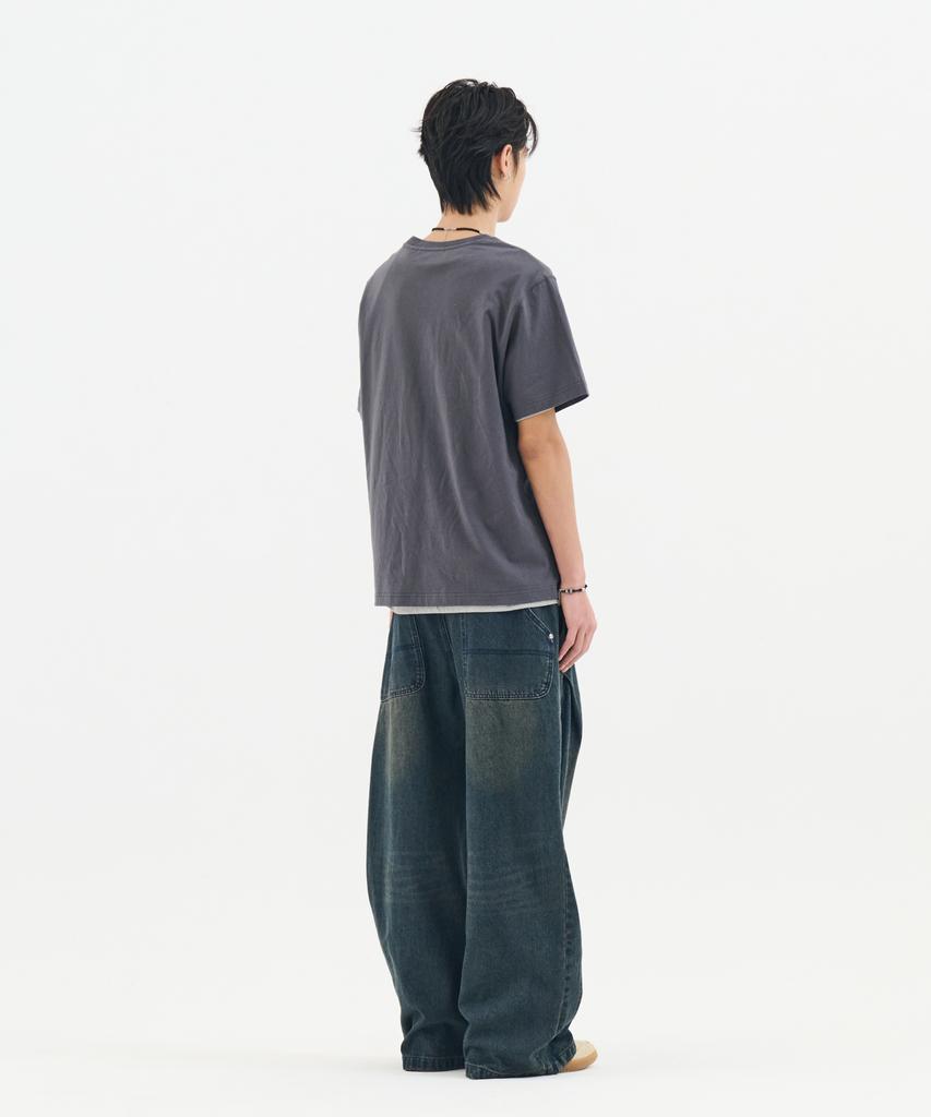 Nontaib Semi Overfit Symbol Comfy T-Shirt (Charcoal)