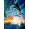 5D DIY Diamond Painting Full Round Animal Dolphin Diamond Embroidery Painting Cross Stitch Kit Home Decoration Rhinestone Gift