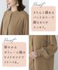 Elixio Shirt Long Puff Wear Women's Loose-Fit Dress, Tunic, Sleeve, Lightweight, Collarless, Sleeves, Oversized, Flattering, Casual, Fall/Autumn (L,