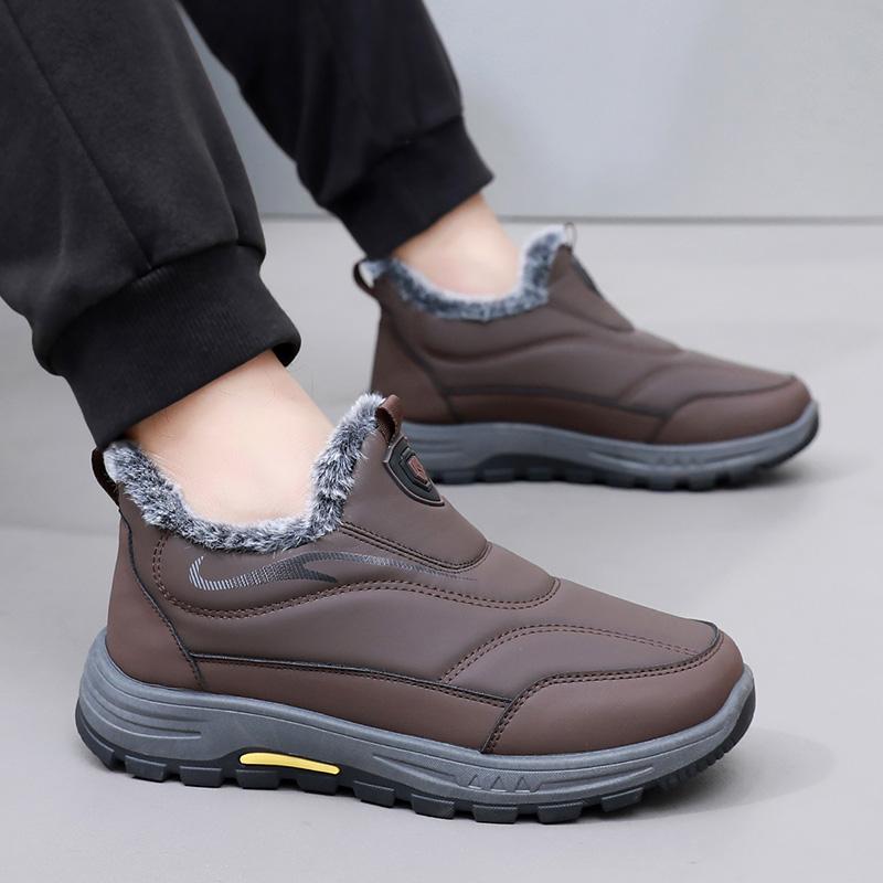 

2026 Winter New Men s Cotton Shoes with Fleece for Warmth Comfortable for Outdoor Casual Wear Anti-Slip andurable 44