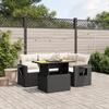 VidaXL Garden Lounge Set with Cushions 5 Pcs, Patio Sofas, Patio Furniture Set, Outdoor Furniture, Black 3271735