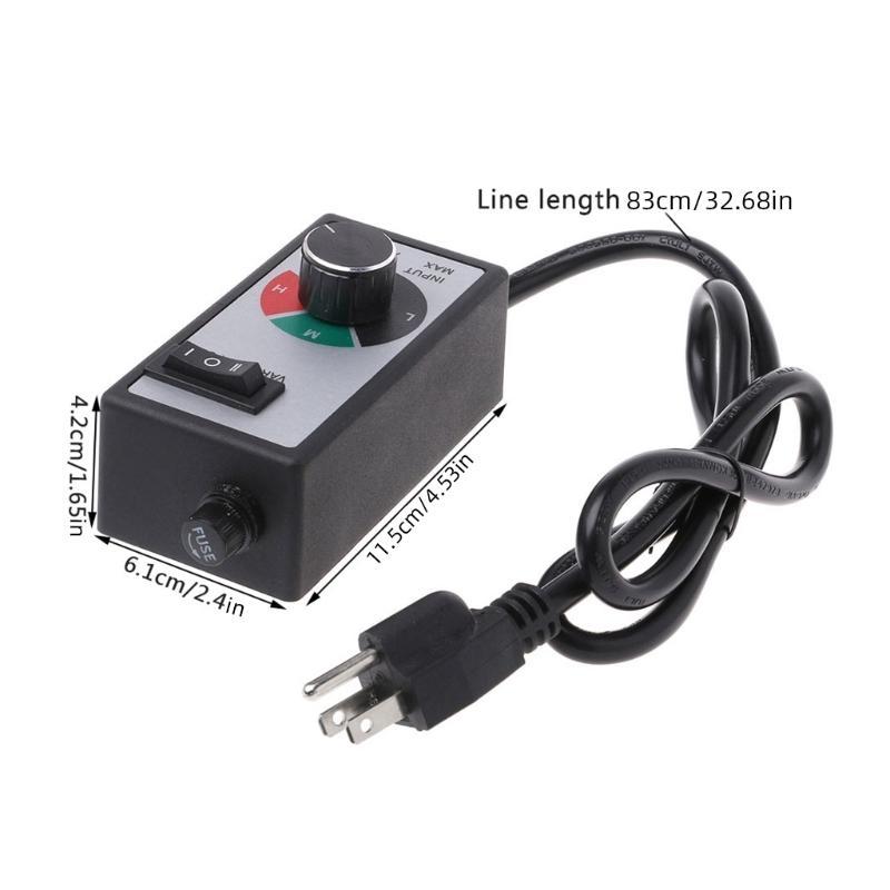 AC 120V 15A Fan Variable Speed Control Electric Motor Rheostat Governor