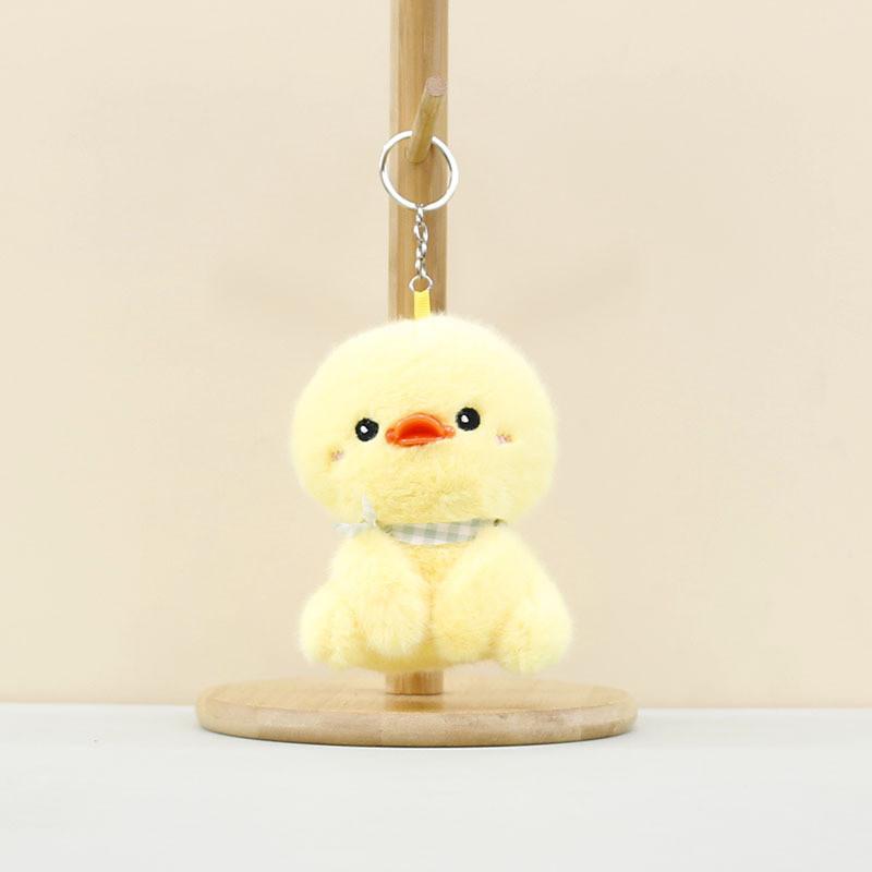 Cute Animal Plush Scarf Bear Keychain Soft Toy Adorable Dog Bunny Duck Accessory