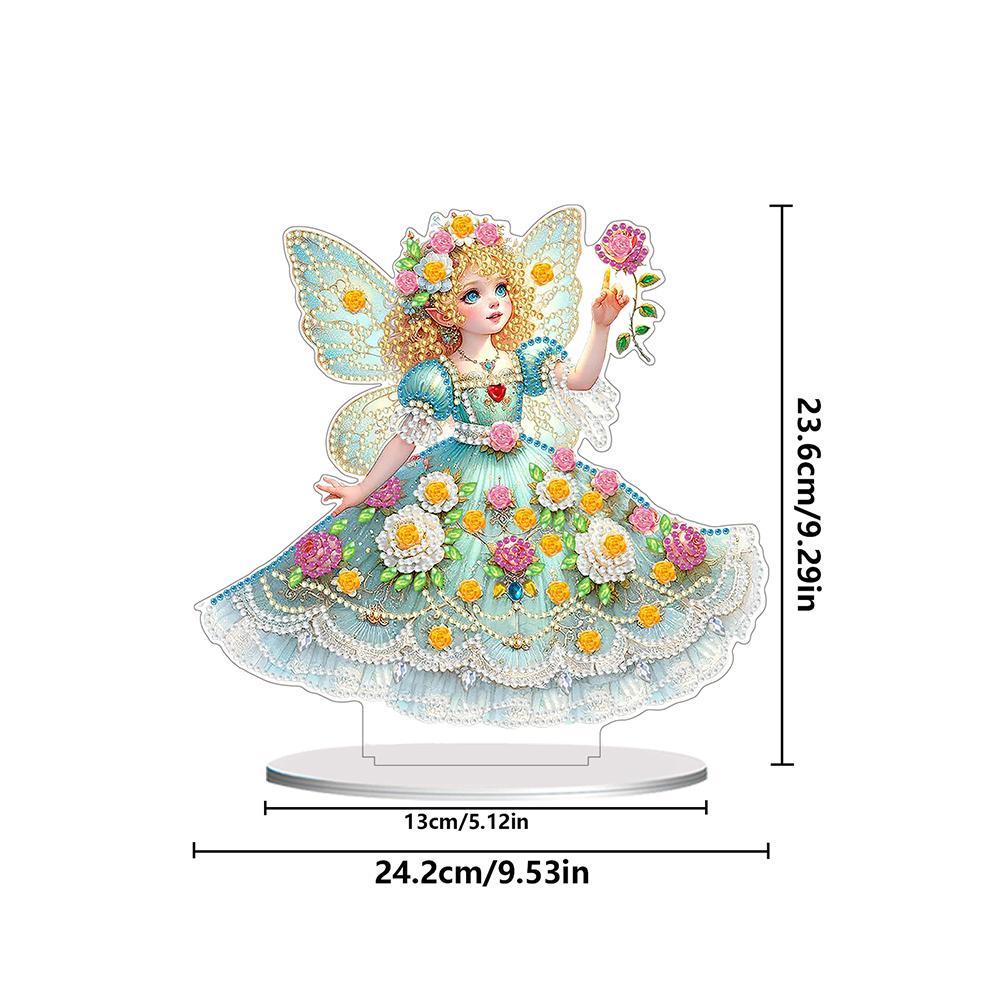 Cross Fairy Special Shaped Diamond Painting Tabletop Ornaments Kit Table Top Diamond Painting Ornament Kits for Adults Beginner