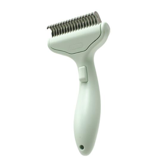 Pet Detangling Comb, Deshedding Tool with Curved Stainless Steel Teeth, Gentle Grooming And Dematting Brush for Long Hair Dogs Cats