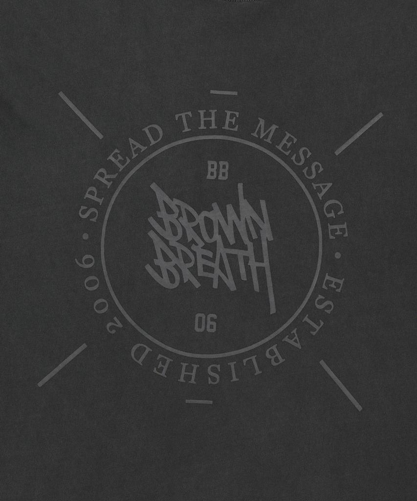 BROWNBREATH Stamp Tag Pigment Tee - Charcoal