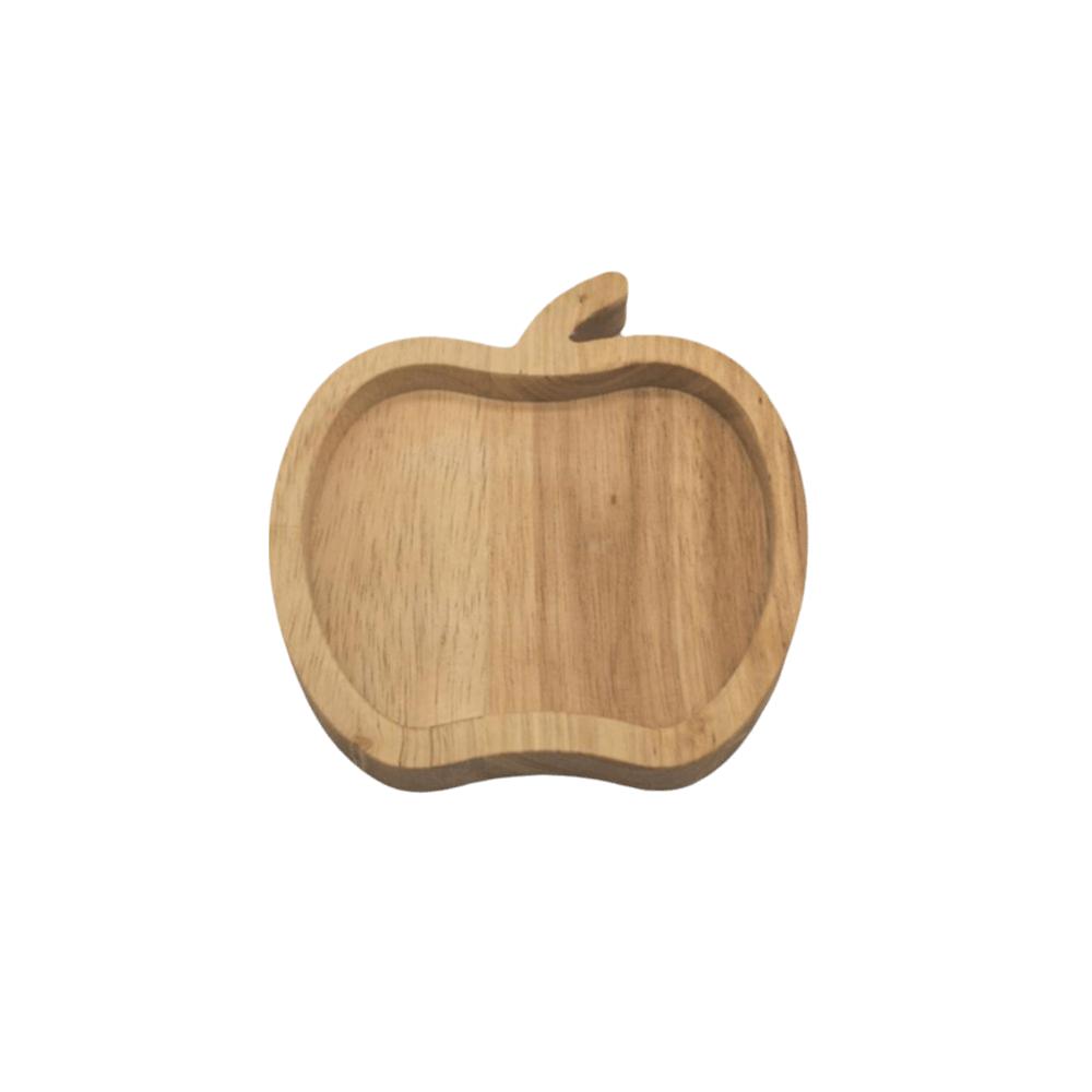 Wood Squirrel Wooden Snack Tray Squirrel Fruit Shape Double Dish Holder Home Decor
