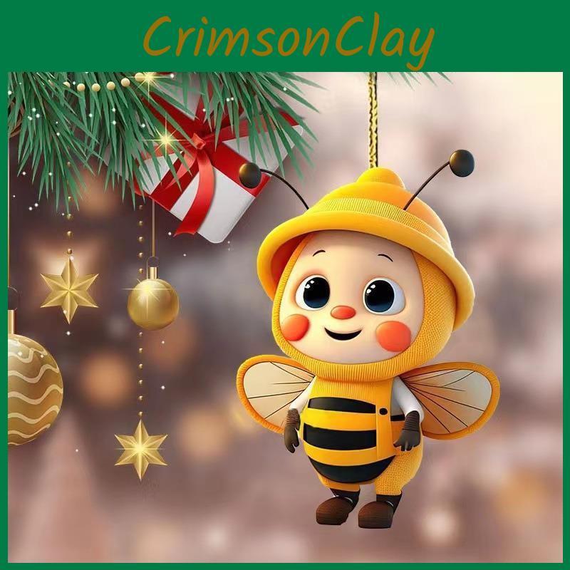 Accessory Car Acrylic Bee Automotive Decoration Christmas Tree Holiday Travel