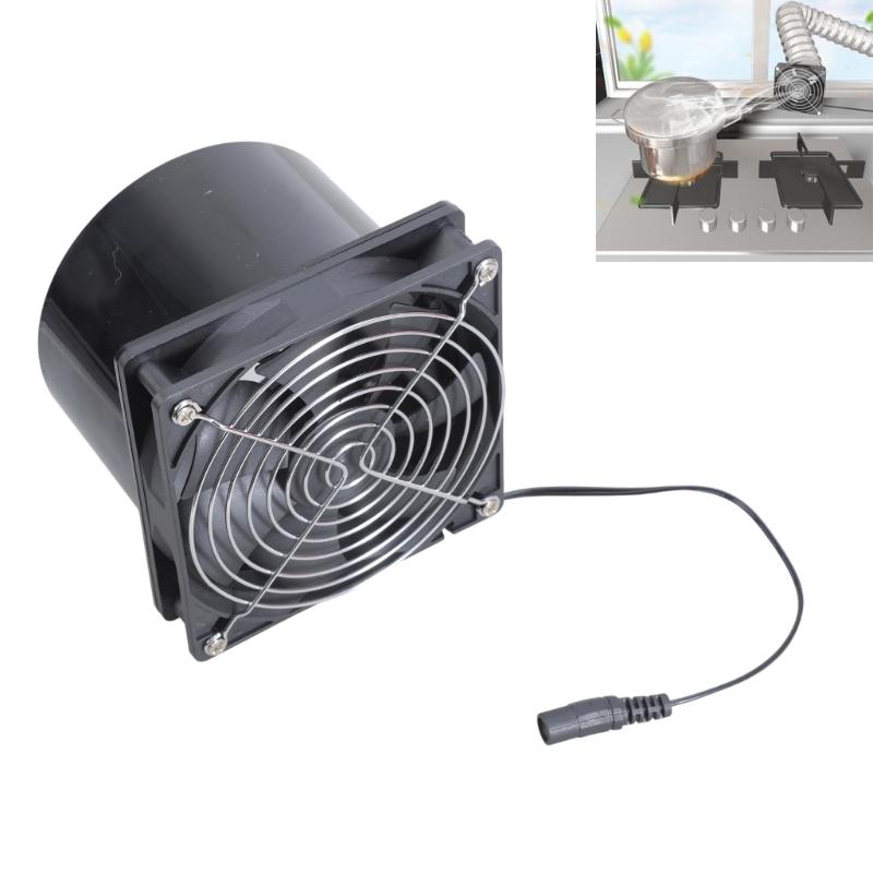 Ventilateur d'extraction d'air 12cm à vitesse réglable 3000RPM DC12V avec contrôleur à grille de protection pour utilisation en cuisine et en serre