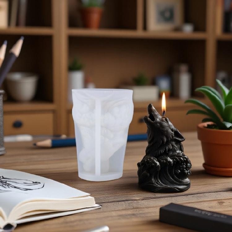 Wolf Head Candle Mold for Candle Making,Silicone Candle Mold Animal Epoxy Resin Casting Mold for Diys Craft,Candle