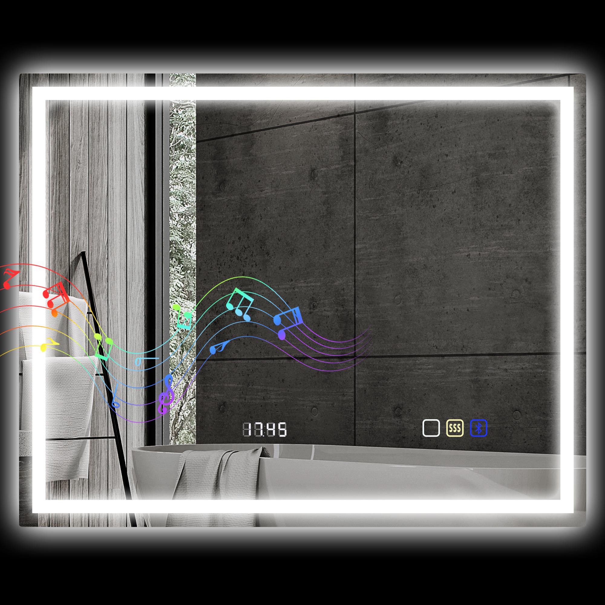 LED bluetooth bathroom mirror 80 x