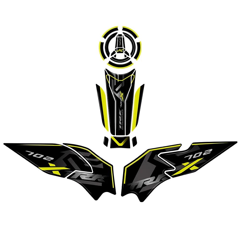 

Наклейки TRK 702 X для Benelli TRK 702X 2023, мотоциклетные 3D гелевые эпоксидные наклейки, защита бака, накладка TRK 702 X, наклейки на бак армия зеленый