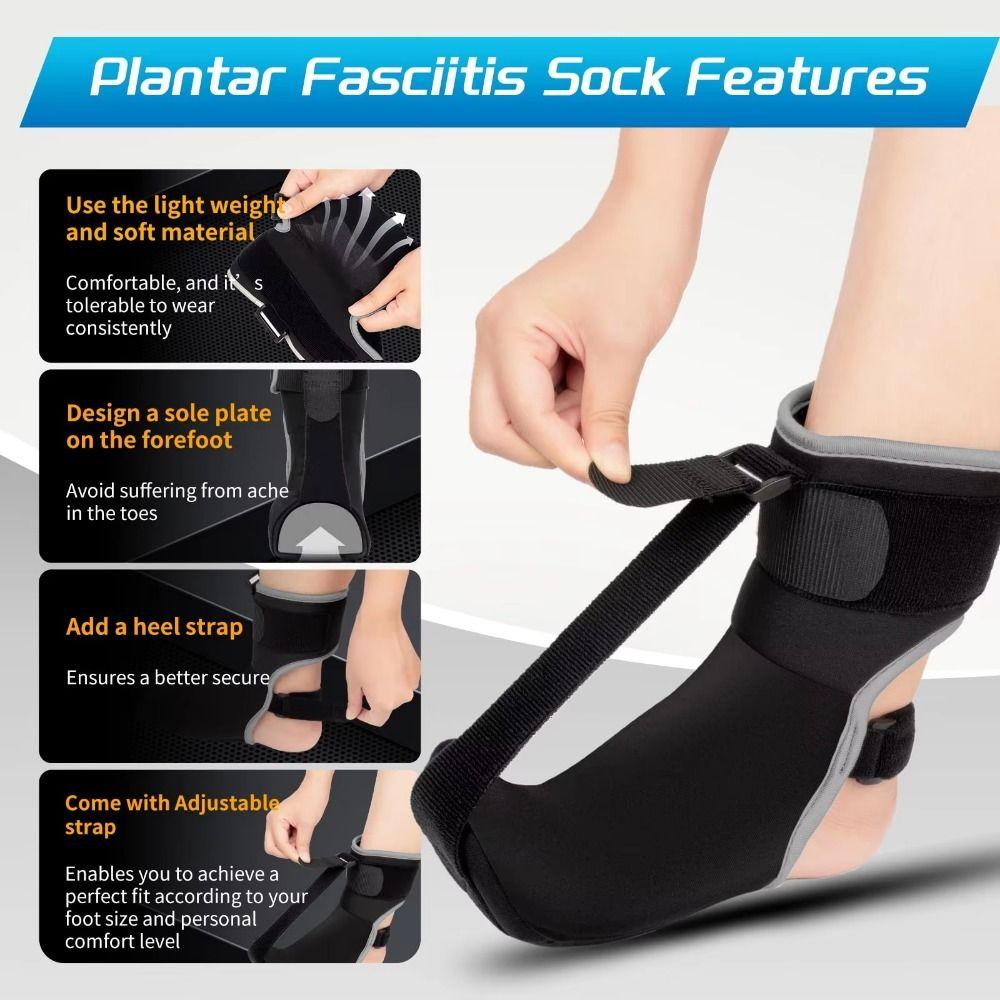 Adjustable Straps Plantar Fasciitis Night Splint Fixed Ankle Orthotic Support  Recovery