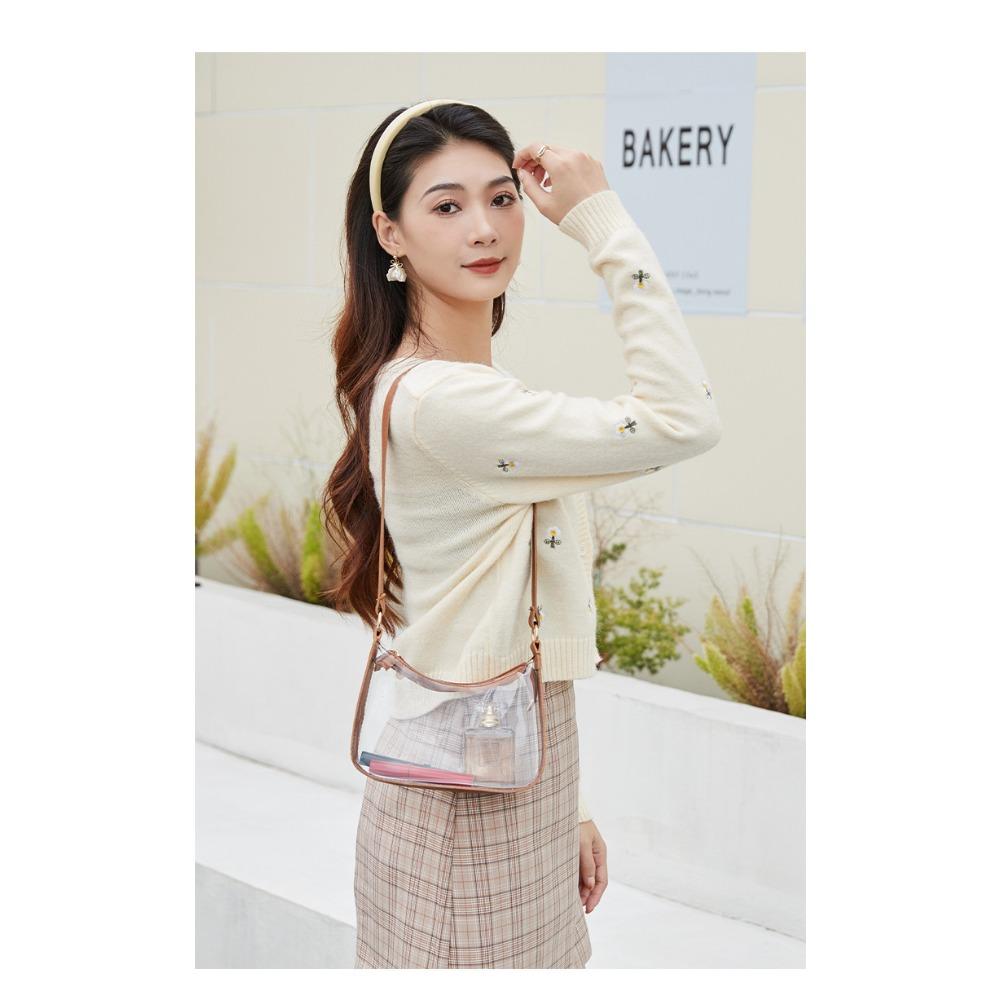 Achseltasche Mode Transparente Tasche Umhängetasche Handtasche Damen Einfache Kleine Tasche