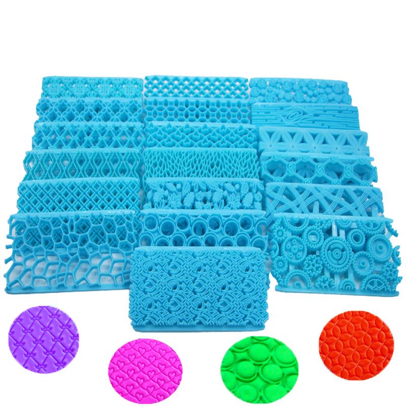 Folk Art Flower & Bark Embossing Mold for Cake & Cookie Fondant