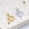 DOOYIO 5pcs/Lot Stainless Steel Hollow-out Lotus Pendant Female DIY Necklace Bracelet Handmade Charm Accessories