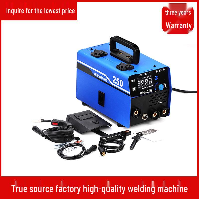 Naisunjia Bärbar Dubbel Skärmad MMA/NBC/MIG-250 Gaslös Svetsmaskin