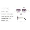 Fashion Shading Sunglasses Women Rimless UV400 Vintage Ladies Stylish Design Oversized Square Ocean Lens Sunglasses for Women