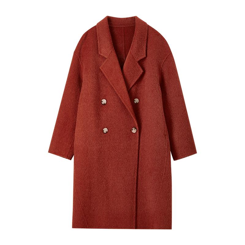 Women's Wool Double-Faced Mid-Length Coat