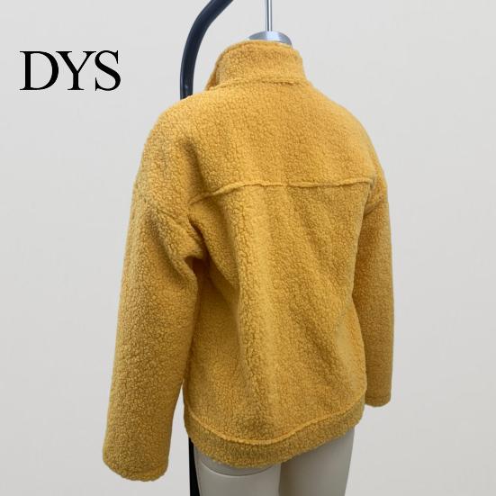 Trendy Women Outerwear Winter Jacket with Double Pockets Thick Fleece Button Closure Cardigan Coat Long Sleeves Warm Windproof Heat Retention Outdoor