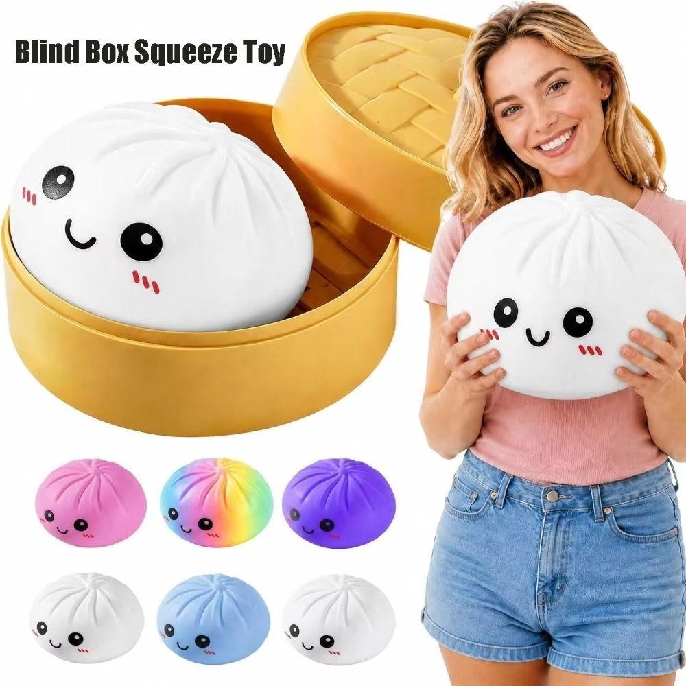 Soft Fidget Dumpling Sensory Toy With Steamer Squishy Bun Novelty Dumplings Squishy Toy  Halloween