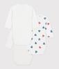 body set A0CAS Multicolor 1 12 months 74cm [Petit Bateau] Long-sleeved 3-piece