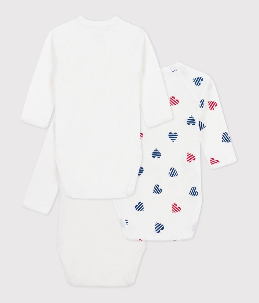 body set A0CAS Multicolor 1 12 months 74cm [Petit Bateau] Long-sleeved 3-piece
