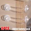 5Pcs Furniture Accossory Unisex Safety Lock ABS Plastic Fridge Cabinet Door Drawer Fixed Locks Portable Self Adhesive