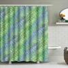 Green Blue Abstract Pattern Shower Curtain Waterproof Bathroom Decorations 3D Print Bath Mat Set For Home Decoration Green Blue