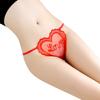 Sexy Women Solid Color Honeymoon G-String Heart Underwear Thong Panties Briefs