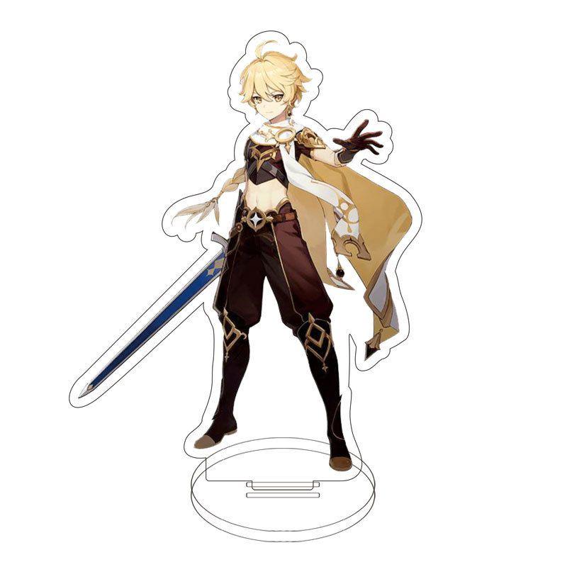Genshin Impact Game Acrylic Figure Stand Klee Keqing Ganyu Display Desktop