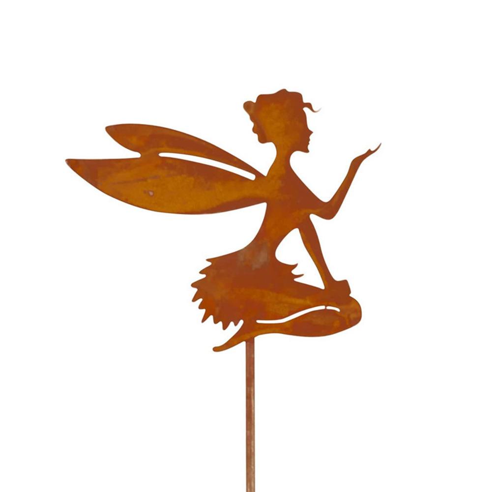 Metal Iron Butterfly Fairy Craft for Garden and Lawn Outdoor Decoration Suitable for Indoor Display on Table or Shelf