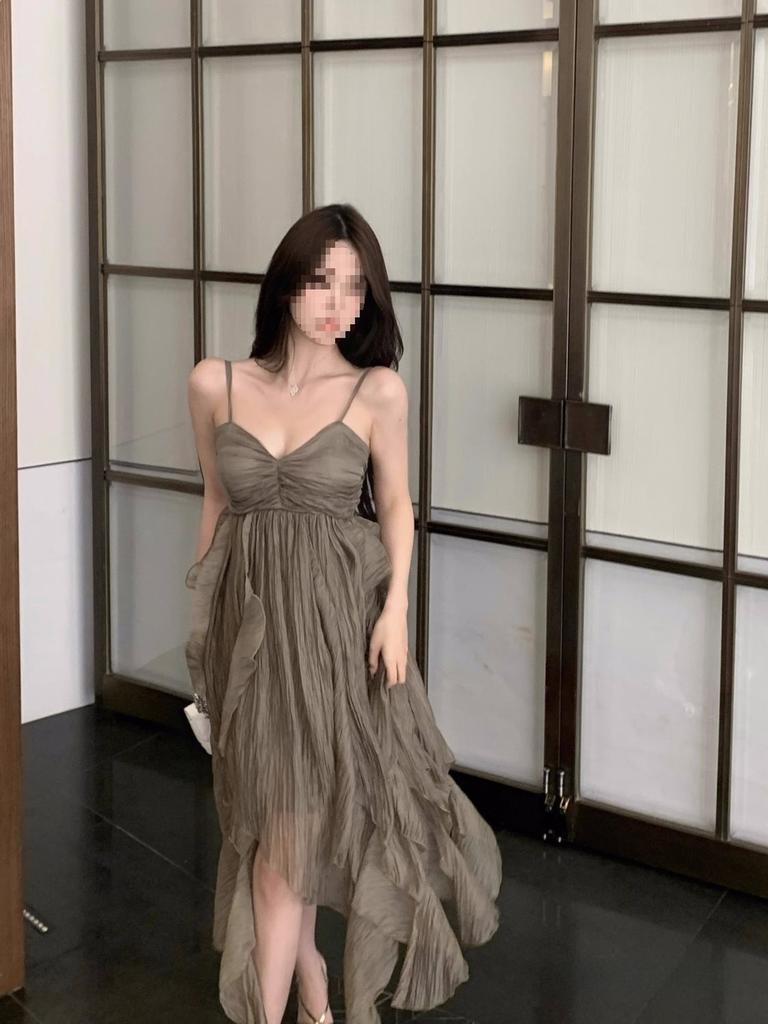 Pure Desire Green Casual Dress With Knit Fabric For Summer Chic Women