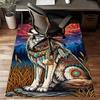Crystal Velvet Wolf King Printed Area Rug Carpet for Bedroom, Living Room, Home Office Decor, Rugs Mat, Fashion Mat Rug for Bedside A88