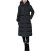 Winter Down Coat Thickened Padded Hooded Stand Collar Knee Length Pockets Zipper Closure Windproof Heat Retention Warm Daily Outwear Cotton Jacket