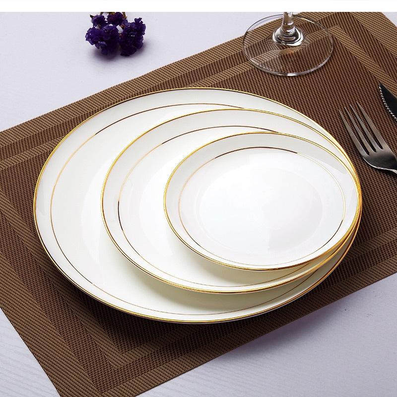 Ceramic Dinner Set Hotel Steak Spaghetti Flat Sum Minimalist Round Tableware